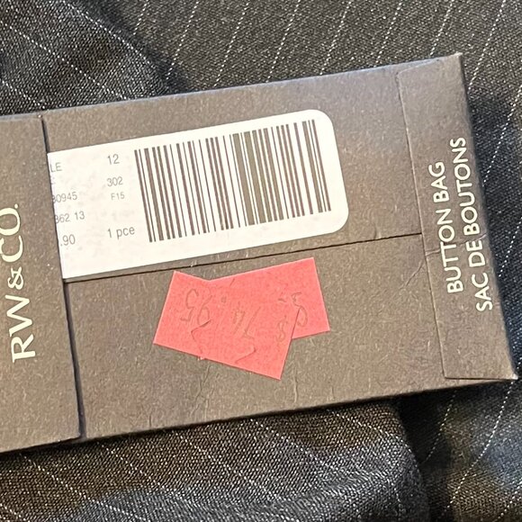NWT RW&CO. Dark Grey Pinstripe Pants (Size 12) - Picture 4 of 4